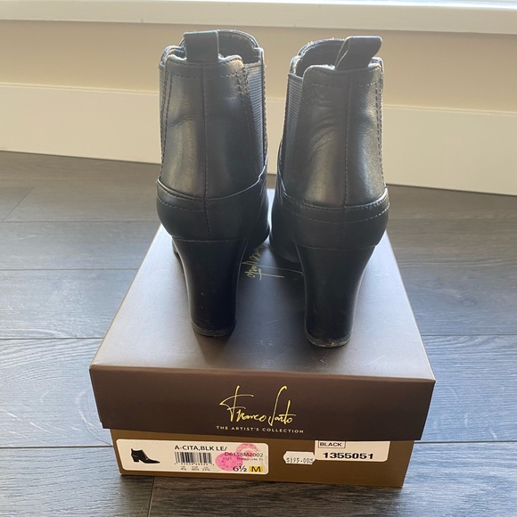 Franco Sarto - black heeled booties - size 6.5 - Picture 4 of 5